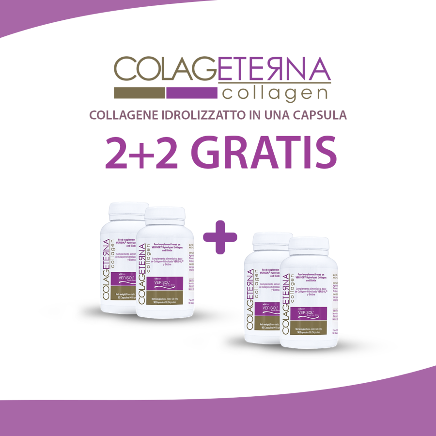 Colageterna Integratore alimentare con collagene e biotina 2plus2